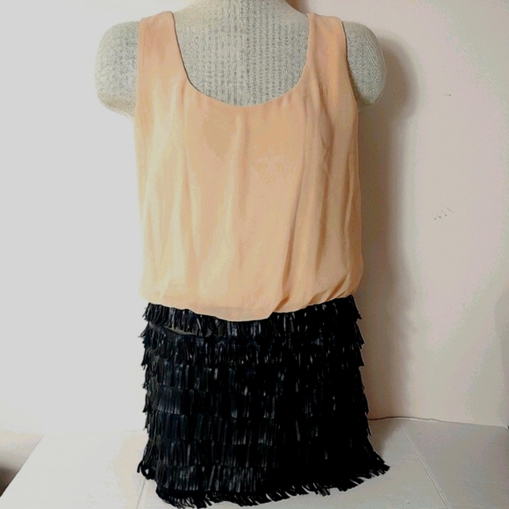 Charlotte Russe Dress Size Small Beige/Black New Years- 464